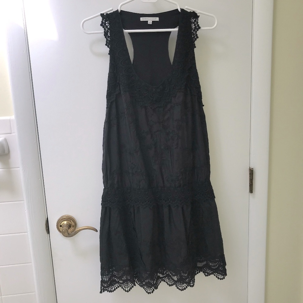 Rebecca Minkoff black embroidery dress